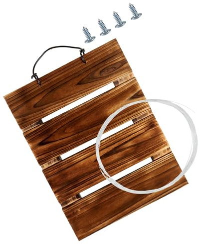 LAIOUSN Maceta de pared de madera natural para helechos cuerno de ciervo con textura única y diseño transpirable, ideal para decoración de jardinería interior, maceta de madera con helechos cuerno de