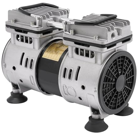 Bomba de Vacío Sin Aceite, Compresor De Aire 1400rpm, Silencioso, Sin Aceite, Cabeza De Compresor De Aire Pequeño Motor De Cabeza De Bomba De Aire Bombas De Vacío Con Almohadilla De Goma (XHX550A2)