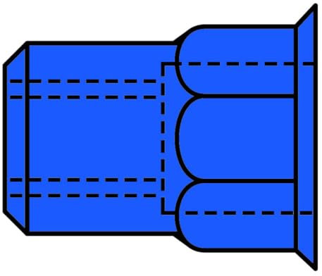 Gesipa Blindnietmutter-Sechskant Mutter Stahl M4 Kopf klein 6 x 11