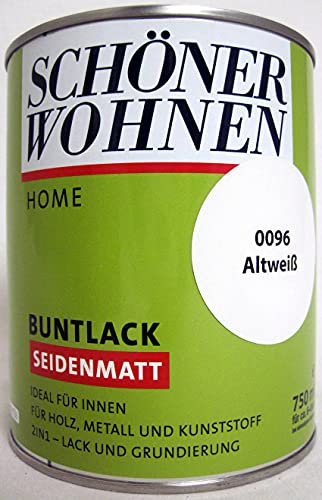Home Buntlack - Acryllack, seidenmatt, Fb.-Nr.: 0096 Altweiß, 750 ml