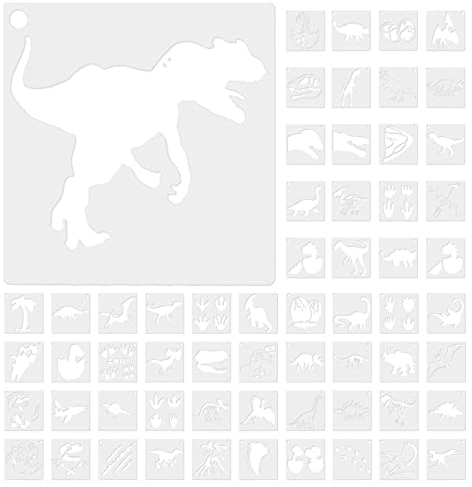 Ciieeo 60pcs Animal Themed Reusable Printing Stencils Decorative Spray Stencils DIY Craft Supplies for Painting Walls and Crafts