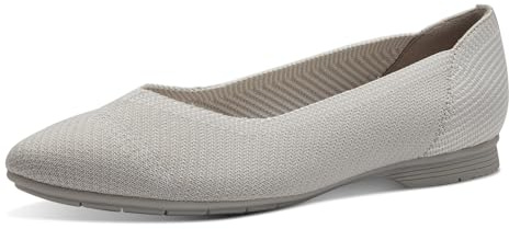 Jana Ballerines Femme Pointues Vegan, Lt Grey, 37 EU