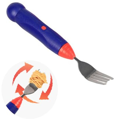Tenedor giratorio eléctrico, tenedor giratorio automático para fideos espaguetis, regalos para niños y regalos de cumpleaños (NY068 Blue N)