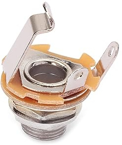 Yardwe 10stücke Gitarren-klinkenbuchse Mono-ausgangsbuchse Panelmontage Bass-gitarrenteile Zubehör Mit Eisen Und Kupfermaterial Chromfarbe Finish