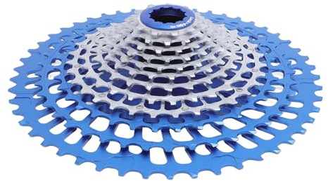 Mountain Bicycle Cassette, Aluminiumlegering Av Cykelkassett och 12 -hastighetsstål Utan Ersättning för Ersättning (Blå silver)