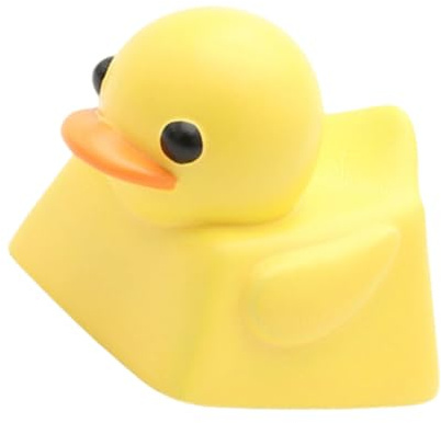 Avejjbaey Lovely Duck Key Cap for Switch - Cartoon Resin Mechanical Gaming Keyboard Personalized Key Cap - Yellow