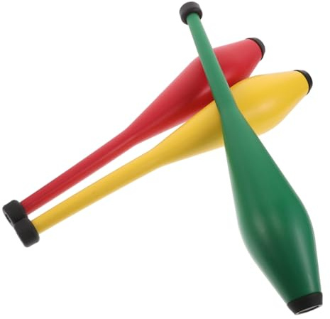 TOYANDONA 3pcs Juggling Clubs Lightweight Sticks for Stage Performance and Circus Training Outdoor Indoor Acrobatic Props
