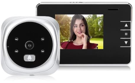 InnovTec Smart Electronic Peephole Écran LCD 2,8 Pouces Vision Nocturne Grand Angle 125 degrés Sonnette vidéo alimentée Batterie