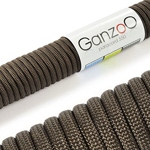 Paracord 550 Seil für Armband, Leine, Halsband, Nylon-Seil 15 Meter, tarngrün