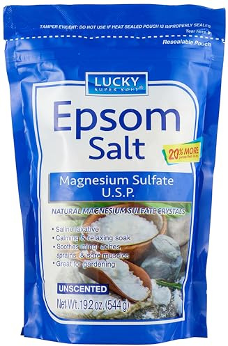Lucky Super Soft Magnesium Sulfate U.S.P. Epsom Salt, 19.2 Ounce