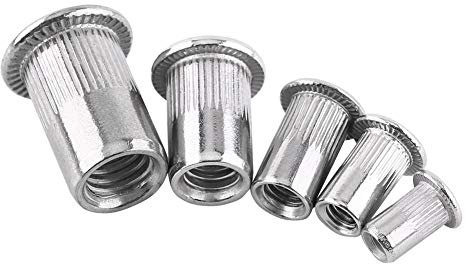 20 Pcs Blind Rivet Nuts Flat Head Threaded Blind Rivet Nut 304 Stainless Steel Machine Screws, Fastener Repair Tool Accessory(M8)