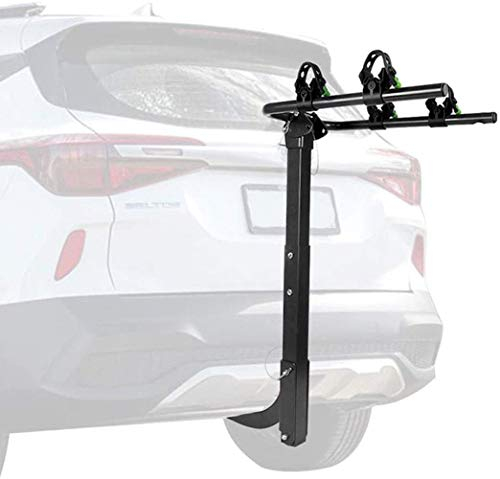JSY 2 Bike Rack Bicycle Carrier Racks Hitch Mount Double Foldable Rack For Sports Outdoors Tourism Camping Bicycle Carrier Car Back Rack Rear Mounted Universal Travel Transit For Cars, Trucks, SUV's A
