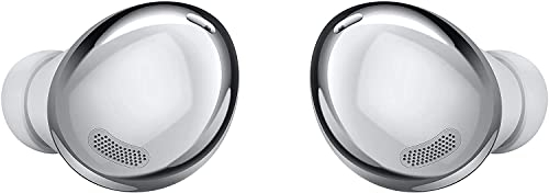 Samsung Galaxy Buds Pro, Kabellose Kopfhörer, Wireless Earbuds, ausdauernder Akku, 3 Mikrofone, Sound by AKG, 2-Wege-Lautsprecher inkl. Araree Clear Cover, Phantom Silver (Deutsche Version)