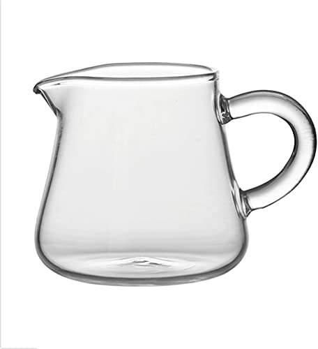 QHLOM Clear Glass Lait de Mousse Pichet 2.4 / 4oz Mini Café Cafe Café Jar Coupe Jarre Coupe Lait Coupe mousseuse (Color : Clear1l)