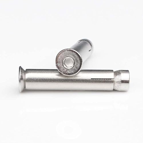 Cfty Metallschraube M8 Allen Senkkopf-Implosion-Erweiterungsschraube Schrauben Shex-Buchse Flachkopfschraube Edelstahlbolzen 50mm-100mm Länge (3 stücke)(M8x100mm)