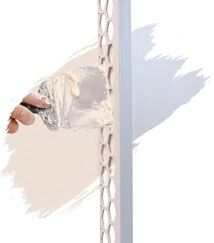 ProfileXXL PVC Abschlussprofil 2,5m x 40mm x 14mm, Abschlussleiste, Kantenschutz Weiß Putzschienen aus hart PVC, für Innen- & Außenputz