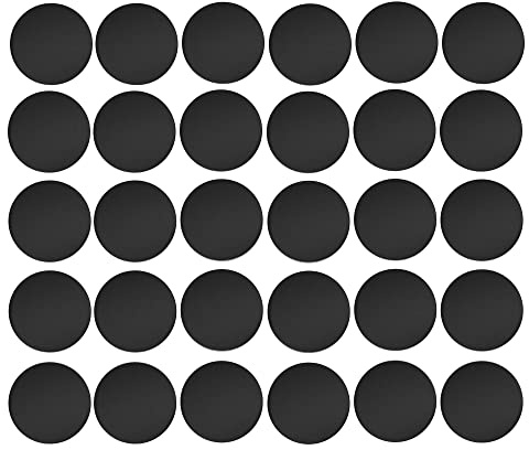 30x Cache vis adhésif autocollant diamètre 20mm bouchon trou meuble table chaise maison, noir