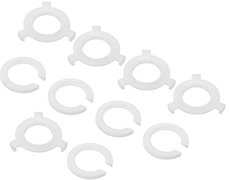 PATIKIL E27 to E14 Lamp Shade Reducing Ring, 10 Pack Lampshade Adapter Ring Converter Reducer Fitting Light Fixtures Replacement, 2 Styles