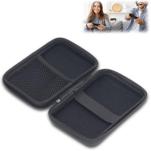 Black Hard Carrying Case for Rg35xx, Game Console Carrying Case Waterproof Prevent Collision Handheld Gaming Machine Travel Storage Bag for Rg35xx