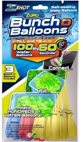 Zuru Bunch O Balloons Rapid Filling Self Sealing Water Balloons 100 Balloons Included (Colors and Packing May Vary)