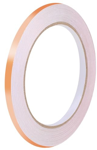 Mozeat Lens 1 rouleau de ruban adhésif en feuille de cuivre conductrice - Ruban en feuille de cuivre autocollant 20 m x 6 mm - Ruban en feuille de cuivre autocollant pour blindage EMI, protection