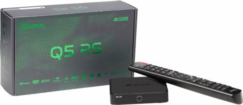 Xsarius Q5 RS 4K UHD 8K Android 9.0 IP-Receiver, H.265, WLAN WIFI, LAN, HDR+, HLG, Dolby Digital, 8 GB, USB 2.0 & USB 3.0, MicroSD Kartensteckplatz, HDMI, PremiumTV+ Plattform, SPDIF, Widevine Level 1
