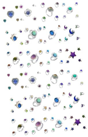 WRITWAA 24 Stk Gefühlsring stimmungsring metallringe Ringe für Kinder Herz Mondringe Ring mit wechselnder Stimmungsfarbe Ringe für Jungen Fingerring Farbwechselring Öffnungsringe