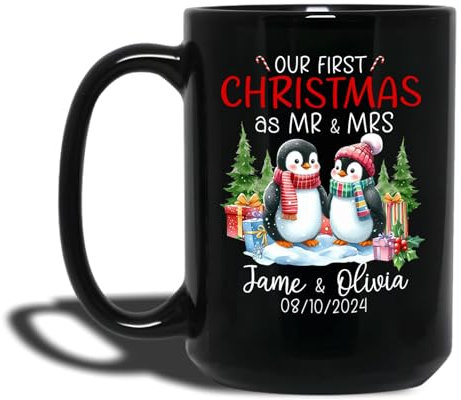 Il Nostro Primo Natale Da Mr & Mrs Tazza Colazione 330 ml Morning Cup Porcellana Tazze Carine Mug Regali Divertenti Per Colleghi Regali Di Compleanno Natale Regalo