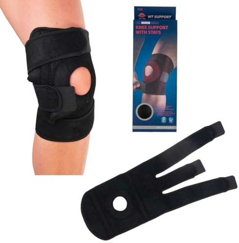 Martom KNEE STABILISATOR Klettverschluss-Orthese aus Neopren Kniebandage Damen Männer Einstellbare Kniestütze Orthopädische Bandage knie Meniskus Arthrose 1 Stück Unisex