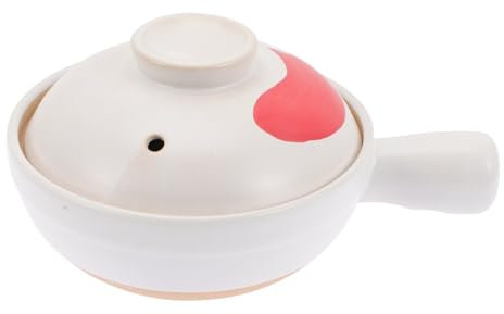 Cocotte à Soupe en Argile Marmite à ragoût avec poignée Marmite à cuisinière Marmite à Soupe en poterie Marmites en Terre Cuite pour la Cuisson Marmite Bibimbap Casserole à ragoût Ramequins Bol en c