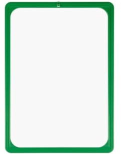 ORGATEX Plakatrahmen 100er Serie, DIN A5, Grün, 5 Stück | Kunststoffrahmen für Aushänge; schneller Dokumentwechsel; für visuelles Management in Produktion und Büro