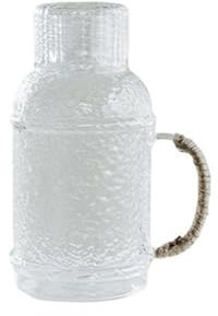 Lizhuzhuzs28 Fruchtsaft Krug 2200 ml Wasserkrug aus Glas, Karaffe mit Deckel, hitzebeständiger Glaskessel mit Einer Tasse for heißen, kalten Aufguss, Eistee, Saft Wasserkrug