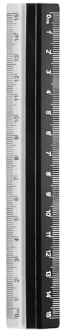 sourcing map Righello dritto, 15 cm, in plastica e lega di alluminio, goniometro geometrico, strumento di misurazione per architetto, artista, ufficio, nero