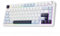 MechLands Aula F75 PRO 75% Teclado mecánico personalizado cremoso, BT5.0/USB-C/2.4 GHz inalámbrico Gaming Keyboard Gasket Structure, botón, RGB, Reaper Switches para Win/Mac (blanco azul)