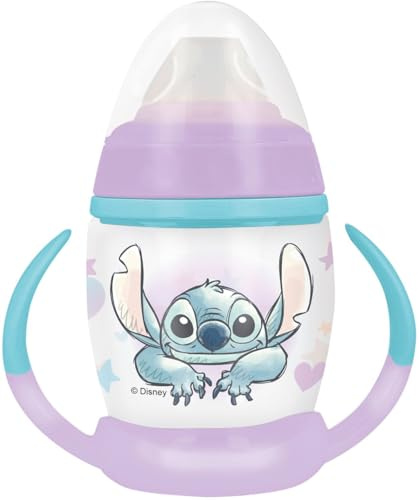 Tataway Fancy Stitch Travel Taza de 270 ml, diseño Disney Lilo & Stitch, tapa a prueba de goteo, perfecta para bebidas frías y calientes, portátil y práctica.