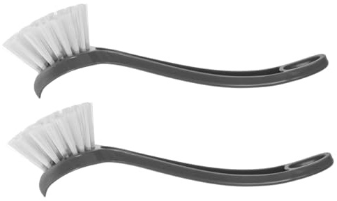 GANAZONO 2 Pcs Kitchen Pot and Dishes Brush with Long Handle and Dense Bristles, Easy to Operate Multipurpose Cleaning Brush for Pots and Bowls at Home Random Color