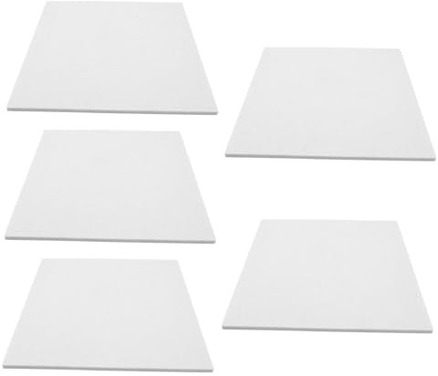 Toyvian Soundproofing Felt Panels 5Pcs White Acoustic Absorption Board for Home Music Room Noise Reduction