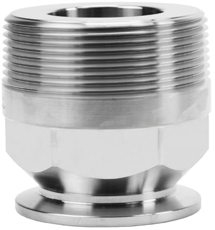 2 Stück Edelstahl-Flansch auf 2 NPT-Stecker-Adapter – Schnellverbindungs-Vakuumanschlüsse(KF40-2 in.)
