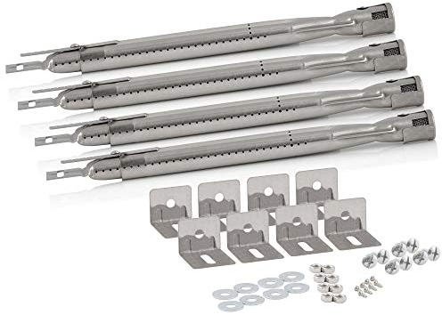 BBQ-TORO Quemador Universal | Barbacoa de Gas | Acero Inoxidable | Ajustable 35-42 cm | Repuesto (4)