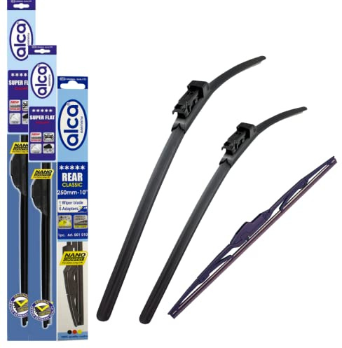 Fits Vauxhall Zafira B 2005-2011 Set of 3 Windscreen Wiper Blades alca Germany Super Flat Front Rear 282214 PT ASF2822PT14ARC