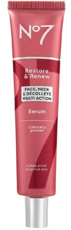 No7 Restore & Renew FACE, NECK & D�COLLET� MULTI ACTION Serum 75ml