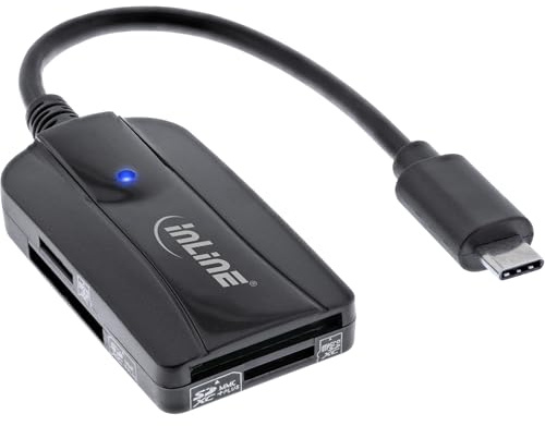 InLine 66772C Card Reader USB 3.1 USB-C, für SD/SDHC/SDXC, microSD, UHS-II kompatibel