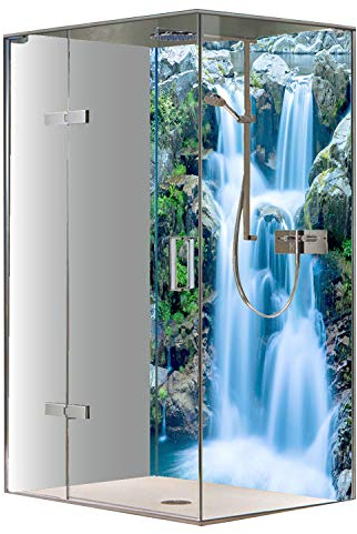 Original FLYERANDPRINT - SHOWER-PLATE, Alu-Dipond, OHNE FUGEN, Fliesenersatz, Duschrückwand, Wunschmaß, Dusche, Bad, Wandverkleidung, Wandverkleidung, DW-17-36 (Einzelplatte, 100 x 200 cm)