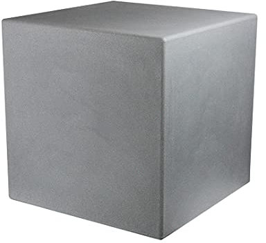 8 seasons design LED Würfel 43 cm, Shining Cube (grey), E27, Leuchtmittel warmweiß – wetterfest – Leuchtwürfel für außen (Garten, Terrasse, Balkon) und innen – Beistelltisch, Hocker