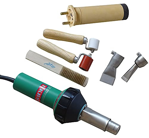 110V 1600W Plastic Welding Kits with Hot Air Gun Weld Nozzles, Heating Elements & Silicone Seam Roller