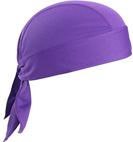VIAUMBR Bandana Homme Casquette Cyclisme Velo randonnée Bandana Pirate sous Casque Velo Tissu aéré pour Natation Jogging Course Montagne et Moto Violet
