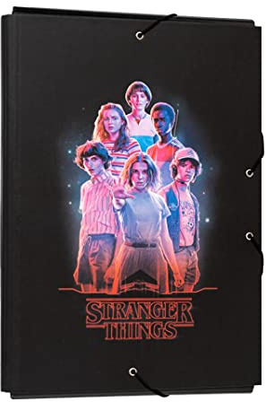 Grupo Erik Mappe A4 - Netflix Mappe - Eckspannmappe Stranger Things- Heftmapppe A4 Jungen - Sammelmappe DIN A4 mit Gummizug - Stranger Things Fanartikel für Ihre Dokumente, das Lernen oder die Arbeit