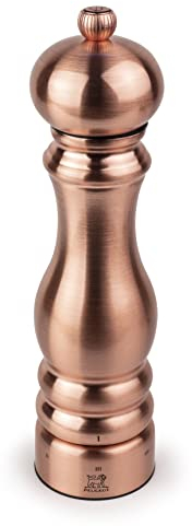 PEUGEOT - Pfeffermühle Paris Chef u‘Select 22 cm + Pfeffer - Aus Edelstahl - 6 voreingestellte Mahlgrade - Kupferfarben