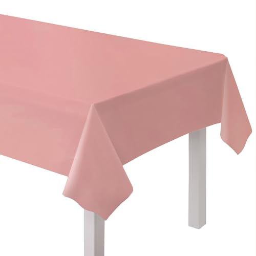 Amscan 9915404-201 - Light Pink Eco-Friendly Recyclable Paper Party Table Cover - 2.74m
