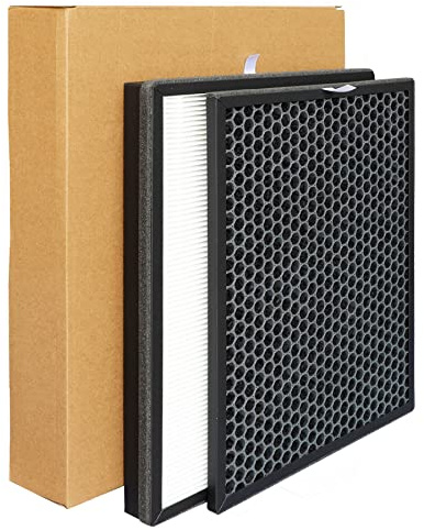 LRFDRESS FY2422 HEPA Filter und FY2420 Aktivkohlefilter Ersatzteil für Philips AC2889,AC2887,AC2882,AC3829/10 2000- und 2000i-Serie Luftreiniger Filter Zubehör (1 * Hepa- und Aktivkohlefilter)